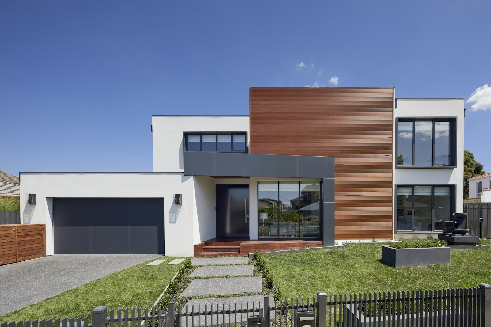 Modern entry landscaping project